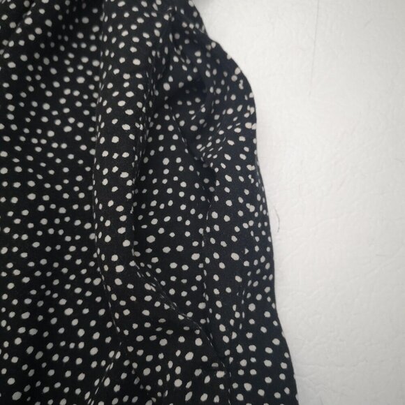 Gap Ladies Size Large Black with White Dots V-neck Dress - Picture 10 of 12